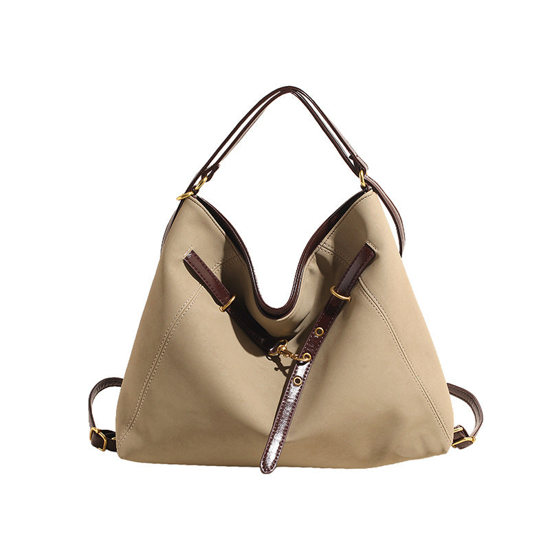 BENPAOLV 2025 Leisure work commuter tote bag women's large capacity popular new fashion single shoulder crossbody three-purpose bag backpack