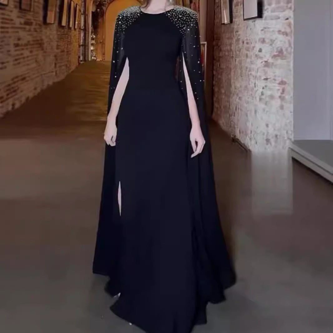2025 popular autumn and winter new New Popular trade women's clothing independent station ebay Middle East hot diamond robe evening dress