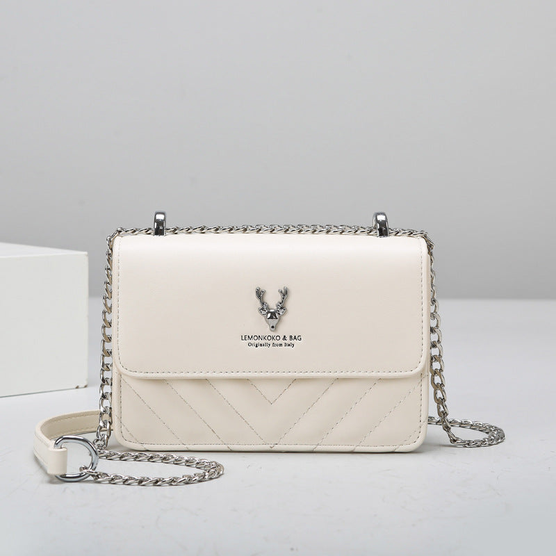 2025 Crossbody bag autumn women's versatile chain small square bag high-end exquisite shoulder bag fashionable commuter women's bag