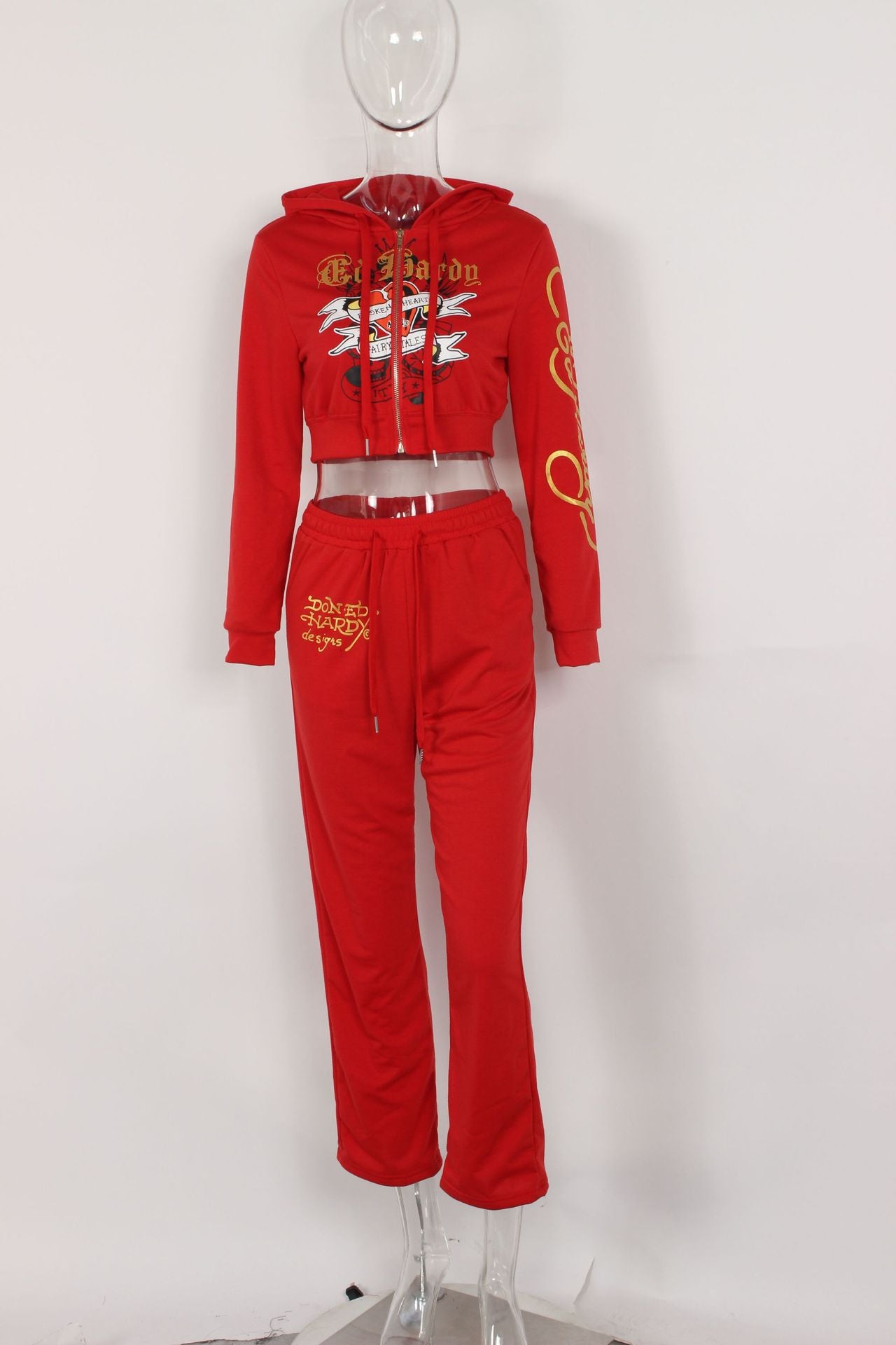 BENPAOLV 2025 women's clothing cross-border 2025 trade leisure street printing 2-piece set girlfriend clothing multi-color set Spice girls