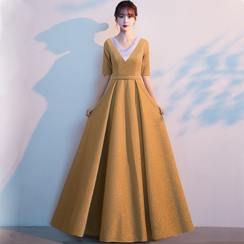 2025 Chorus costumes women's long skirts new adult choir stage costumes host recitation competition dress