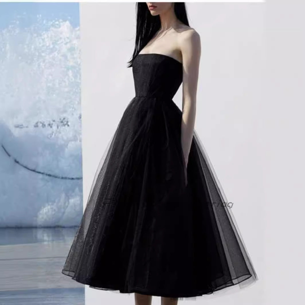 2025 Fashion banquet dress women's new high-end texture birthday party thin annual meeting party evening dress