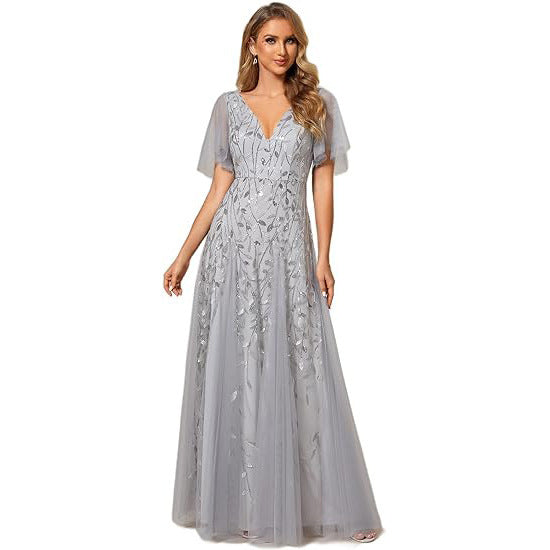 2025banquet evening dress women's new elegant long annual meeting celebrity aura queen host evening dress