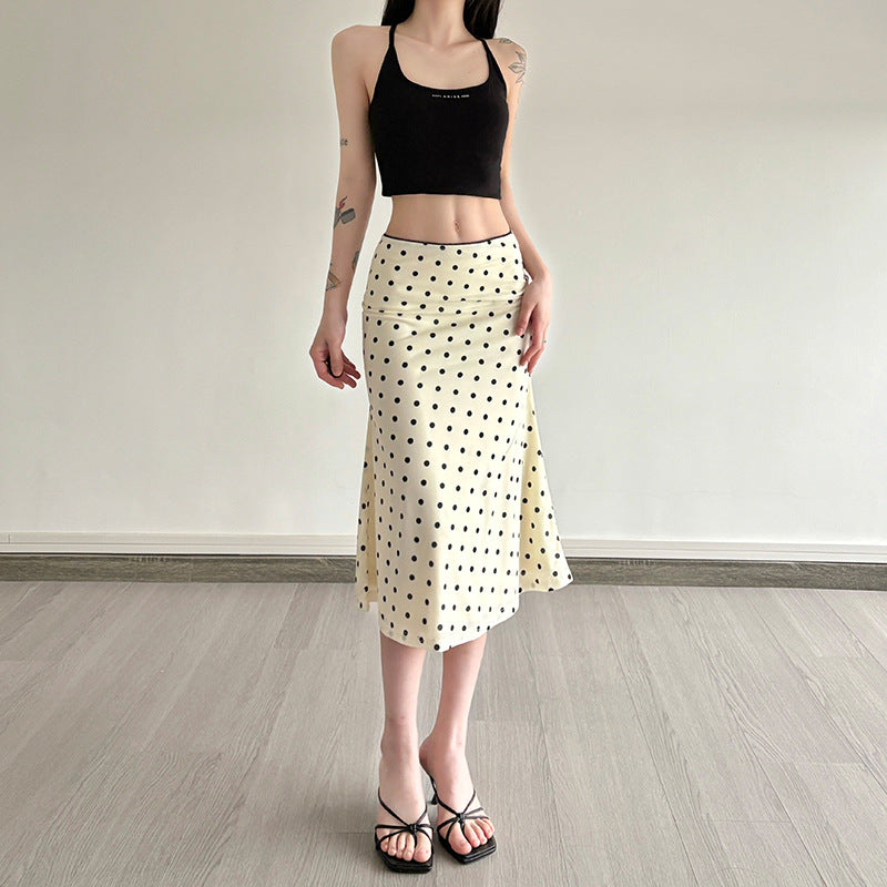 2025 style 2025 spring new women's clothing fashion temperament slim and thin waist and high polka dot dress