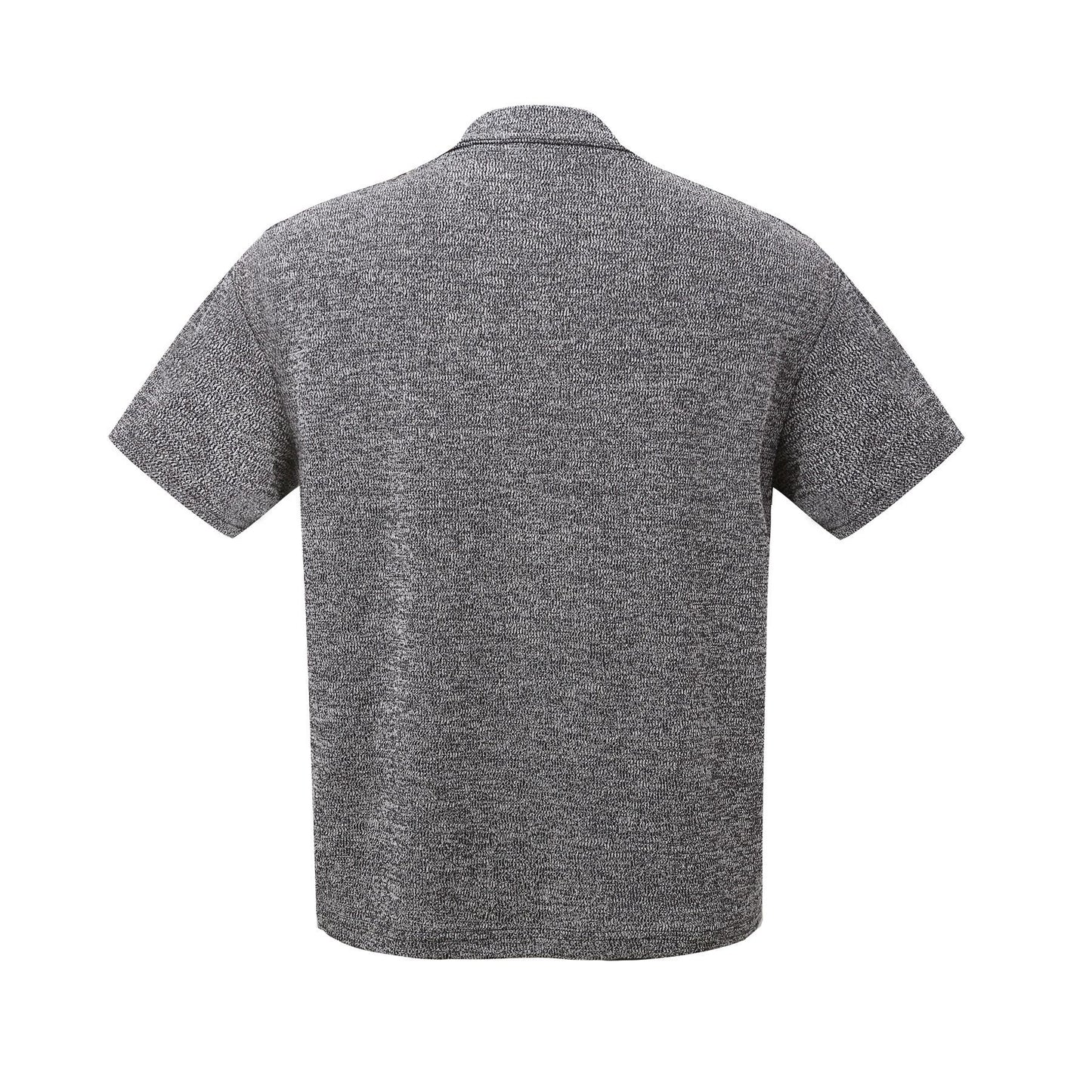 2025 K54 2025n street trendy retro old money style deconstruction high-end men's short and wide cleanfit short-sleeved V-neck T-shirt