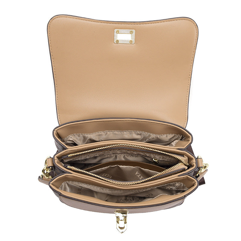 2025 New autumn and winter messenger bag large-capacity women's bag high-end sense shoulder messenger bag simple work commuter small square bag women