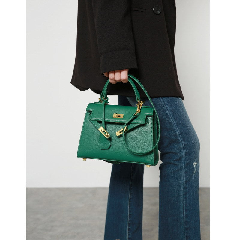 BENPAOLV 2025 popular summer high texture Kelly bag mini 22cm second generation high sense niche shoulder messenger bag handbag