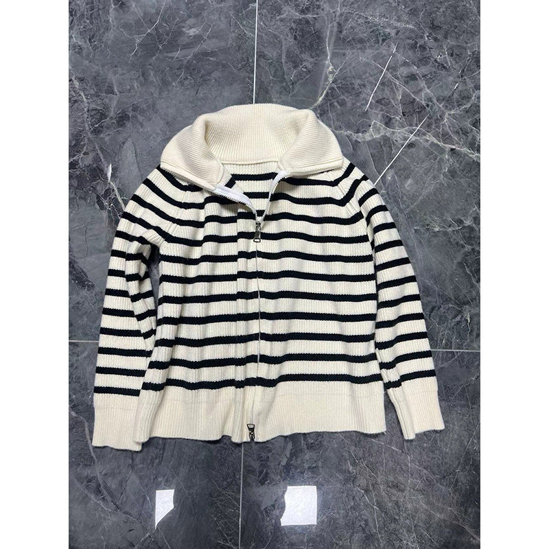 Official website picture direct sales knitted jacket women's autumn clothing early spring zipper top Popular style jacket