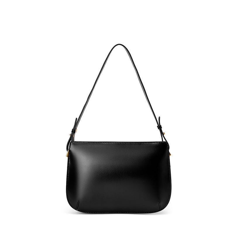 2025 Cowhide women's bag premium shoulder bag popular new summer leather underarm bag simple and versatile bag