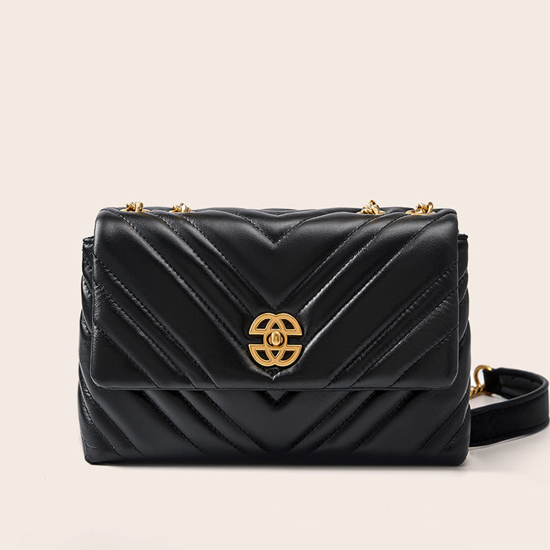 2025 Strictly selected underarm bag, new diamond chain bag popular leather women's bag, shoulder messenger bag, high-end sense