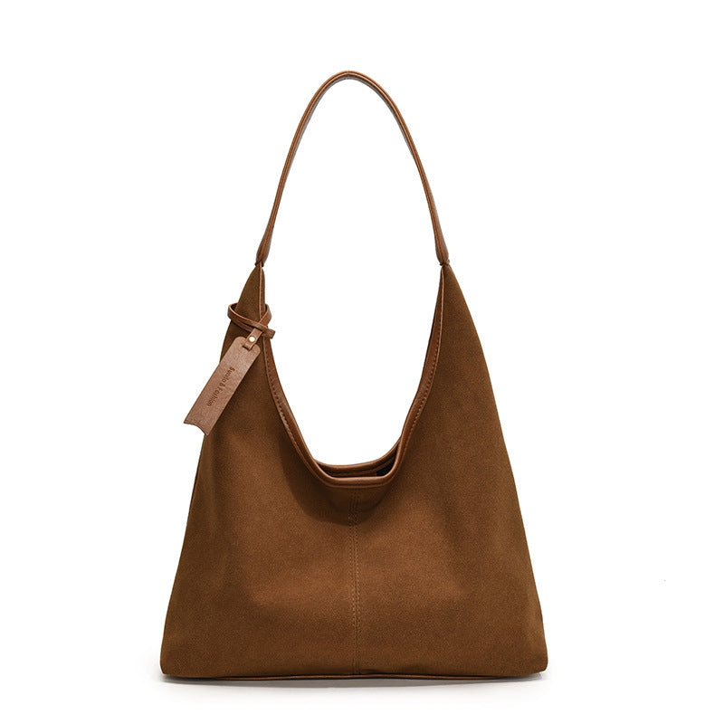 BENPAOLV 2025 Casual bag women's large-capacity armpit bag popular new bucket bag popular commuter tote bag fashionable shoulder bag