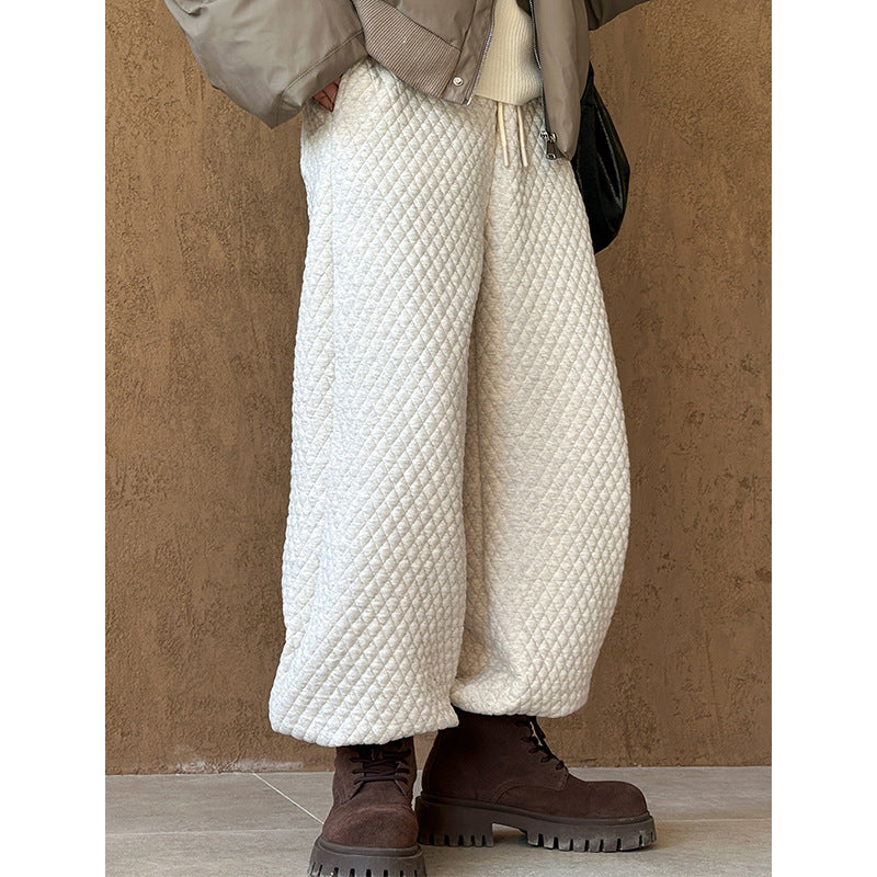 2025 popular autumn and winter new Korean high-end simple wind scimitar loose sweatpants 559