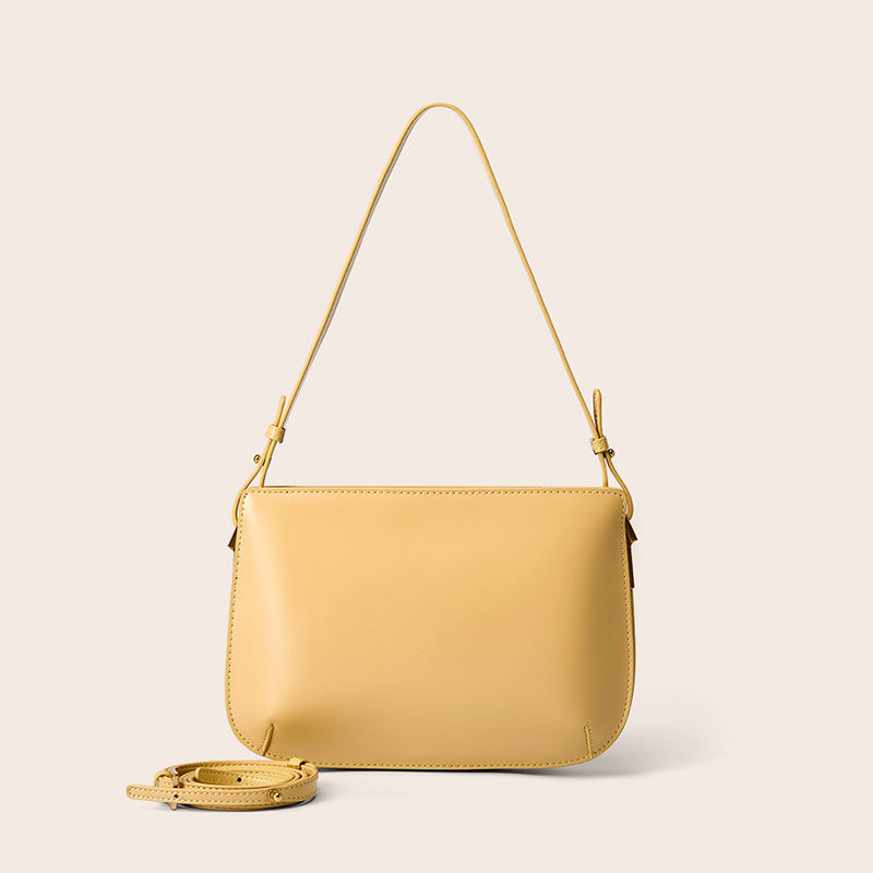 2025 Cowhide women's bag premium shoulder bag popular new summer leather underarm bag simple and versatile bag