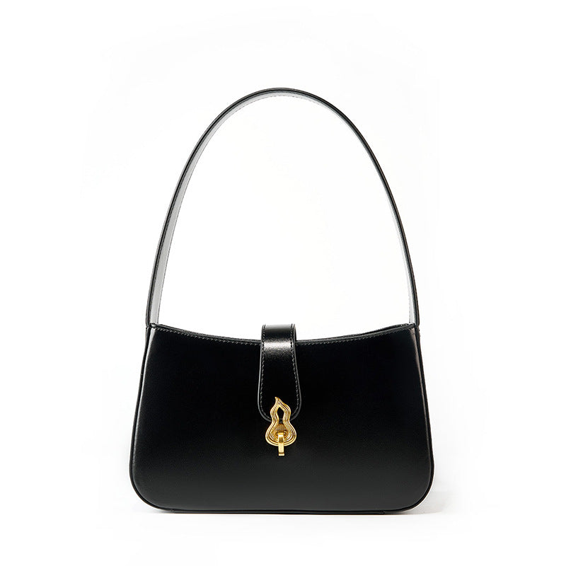 2025 New leather women's bag niche bridal bag young red high-end textured underarm bag women's daily shoulder bag