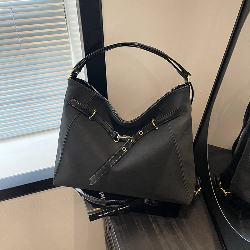 BENPAOLV 2025 Leisure work commuter tote bag women's large capacity popular new fashion single shoulder crossbody three-purpose bag backpack