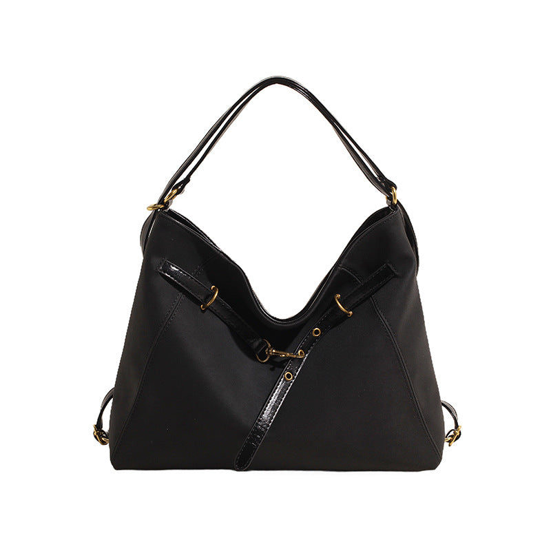 BENPAOLV 2025 Leisure work commuter tote bag women's large capacity popular new fashion single shoulder crossbody three-purpose bag backpack