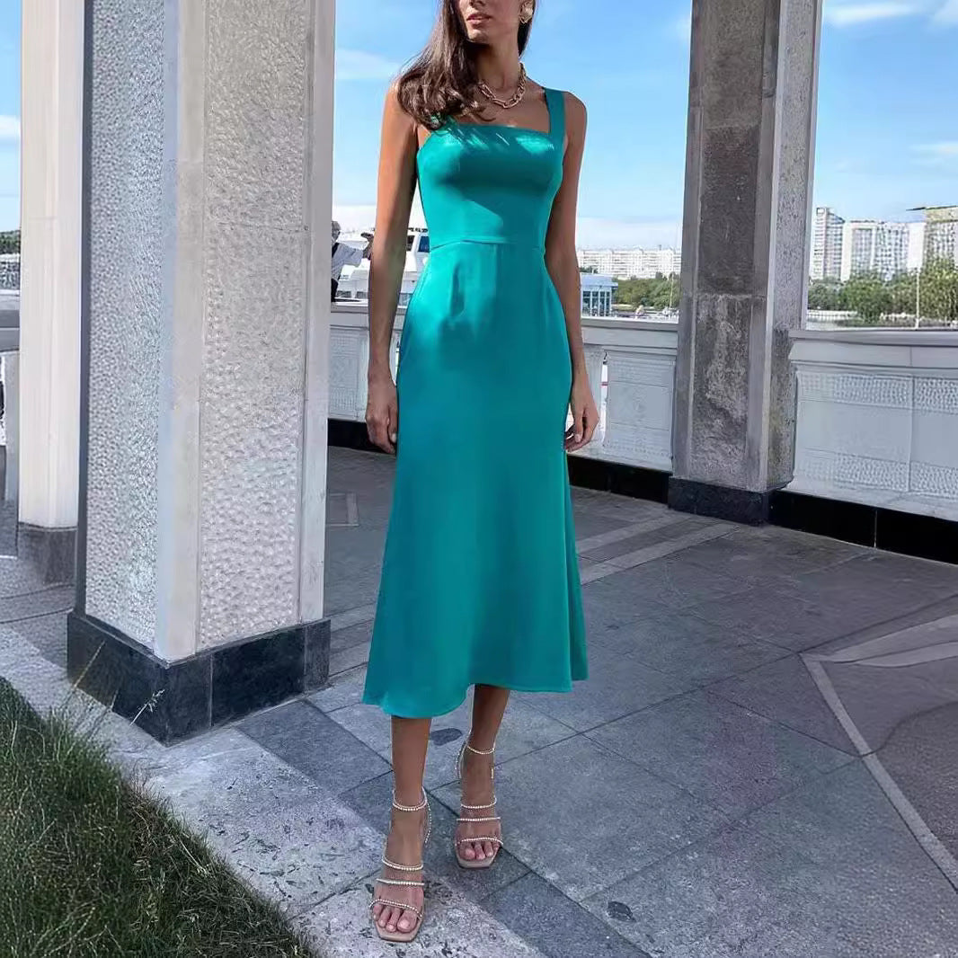 2025 spring and summer new New Popular trade women's clothing independent station ebay sexy suspender slim hip dress