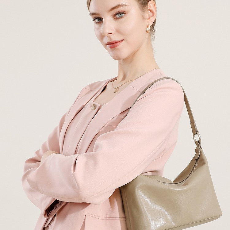 2025 Classic retro underarm bag new top layer vegetable tanned cowhide shoulder messenger bag