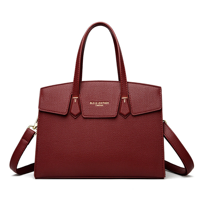 2025 Handbag New Simple Light Luxury Women's Bag Premium Texture Printed Shoulder Bag Large Capacity Commuter Tote Bag