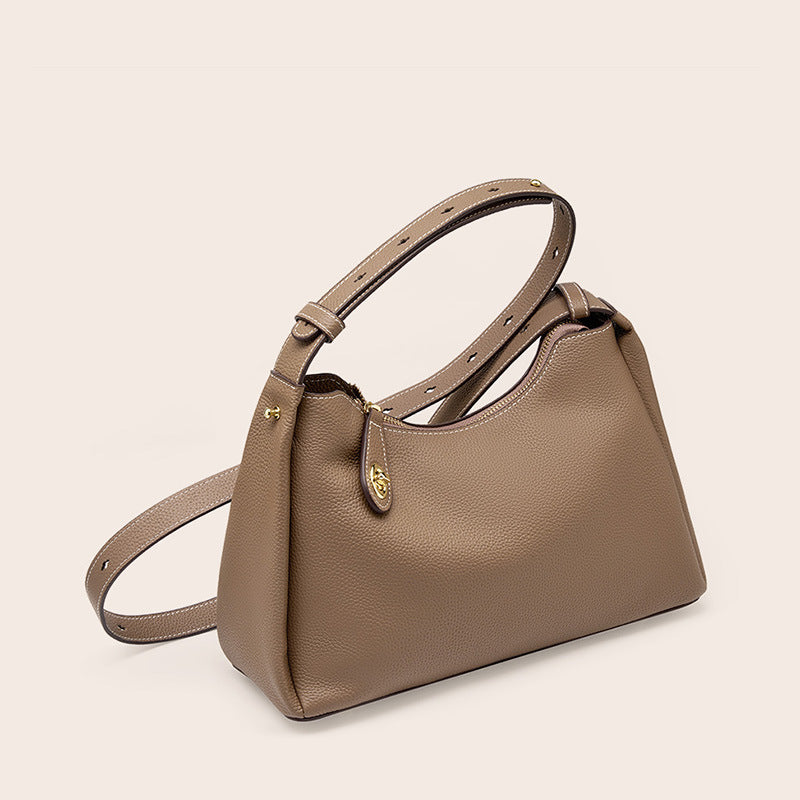 2025 popular New Premium Leather Women's Bag Crossbody Shoulder Bag Women's Fashion Underarm Bag Atmospheric Women's Bag