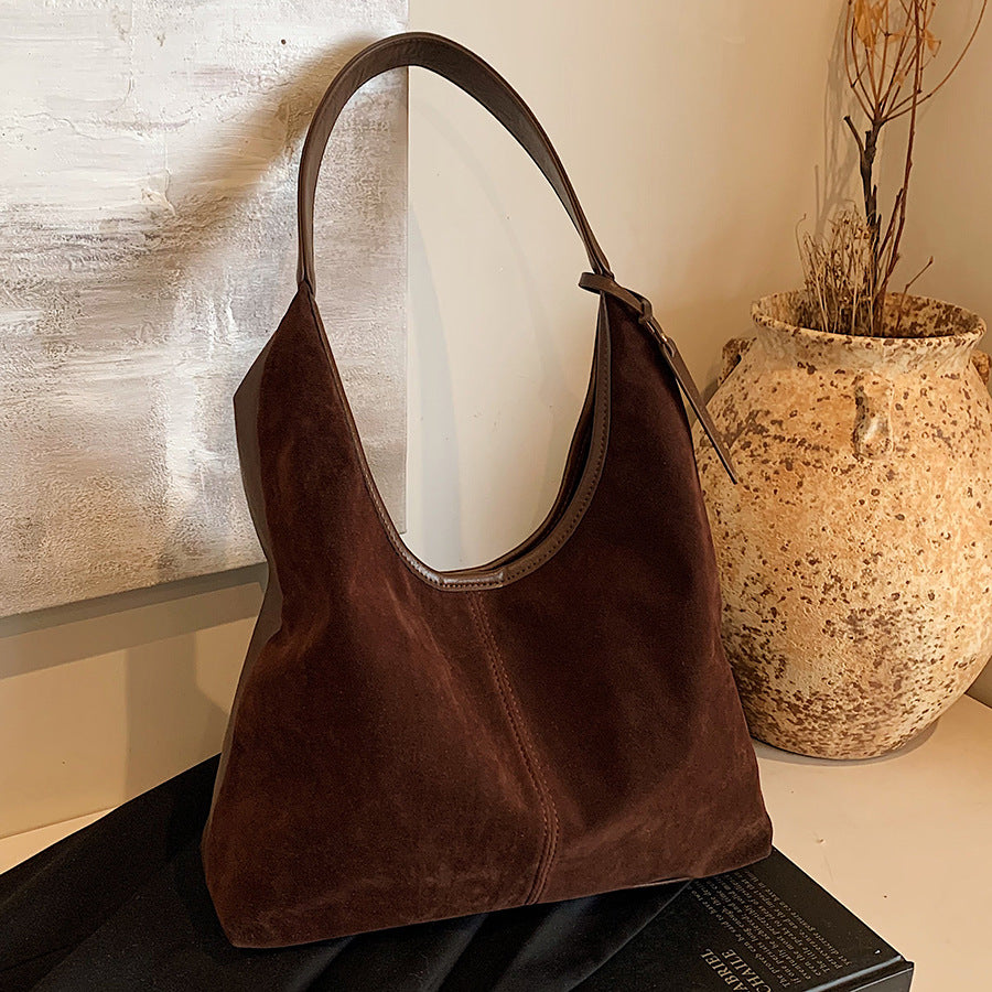 BENPAOLV 2025 Casual bag women's large-capacity armpit bag popular new bucket bag popular commuter tote bag fashionable shoulder bag
