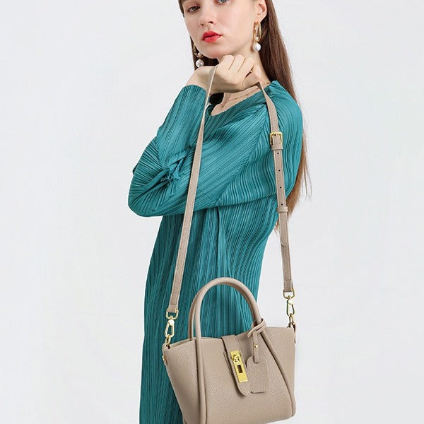 2025 Yanxuan popular new bag women's bag bucket bag summer shoulder bag 2023 genuine leather women's portable vegetable basket bag