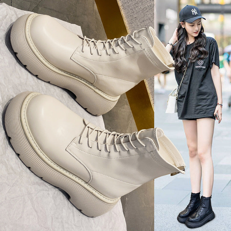 2025 Martin boots popular new women's shoes spring and autumn single boots versatile explosion thick-soled spring British style short boots tide