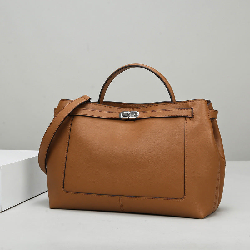 2025 fashion tote bag large-capacity bag women's new high-end casual shoulder bag simple women's handbag