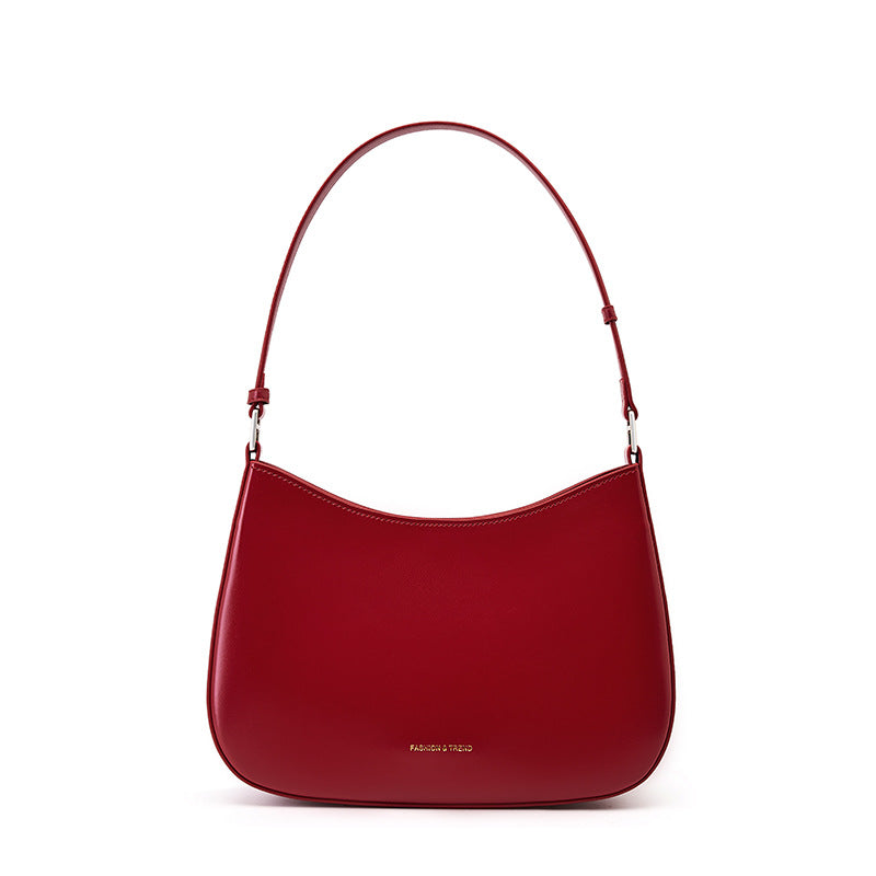 2025 Premium niche design baguette bag genuine leather women's bag new fashion underarm bag shoulder bag women's tote bag