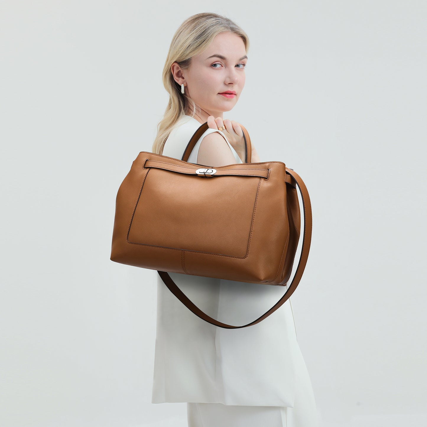 2025 fashion tote bag large-capacity bag women's new high-end casual shoulder bag simple women's handbag