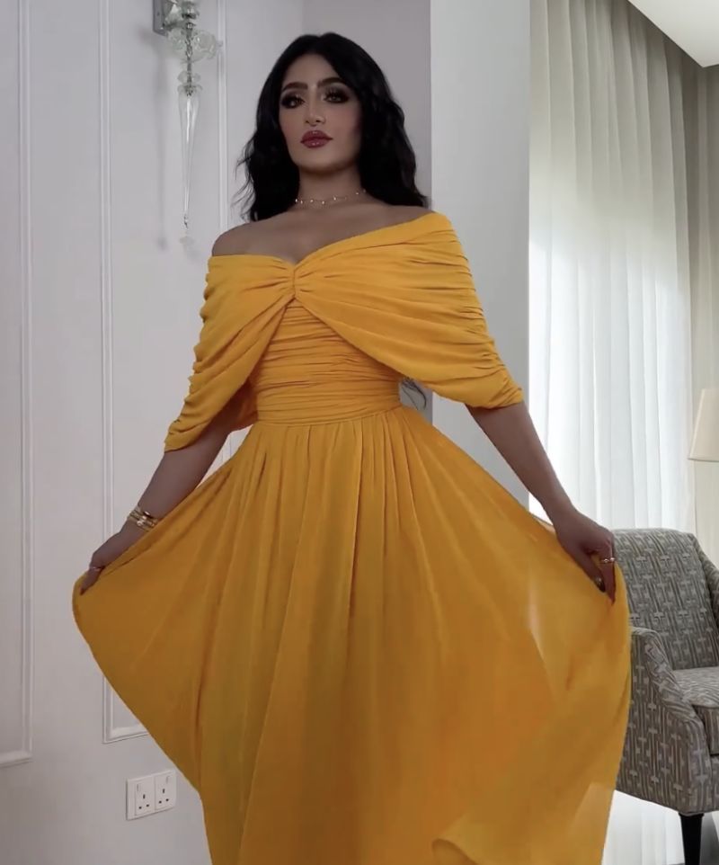 2025 spring and summer New Popular trade women's clothing independent station ebay sexy chiffon pleated ball dress dress new