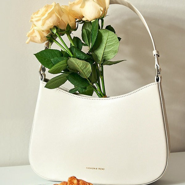 2025 Premium niche design baguette bag genuine leather women's bag new fashion underarm bag shoulder bag women's tote bag