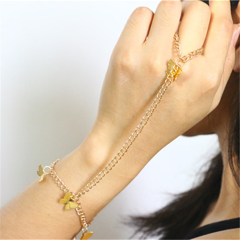 2025 YL2374欧美Bracelet工厂货源时尚个性优美合金小蝴蝶挂坠手链手饰
