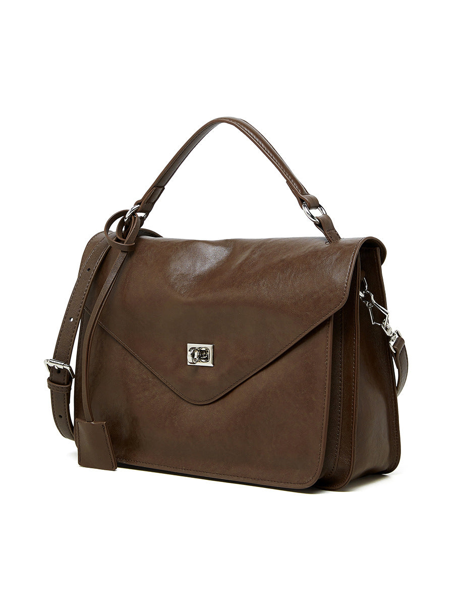 2025 Large capacity trendy retro shoulder messenger bag new autumn and winter casual shoulder messenger bag simple handbag