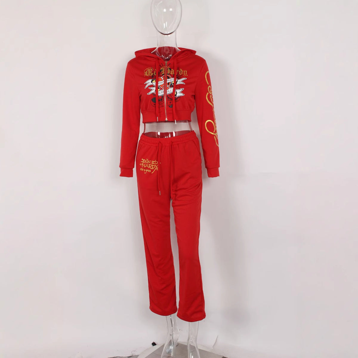 BENPAOLV 2025 women's clothing cross-border 2025 trade leisure street printing 2-piece set girlfriend clothing multi-color set Spice girls