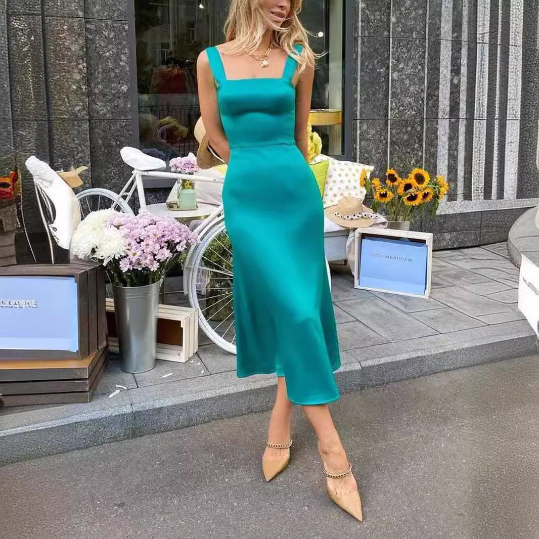 2025 spring and summer new New Popular trade women's clothing independent station ebay sexy suspender slim hip dress