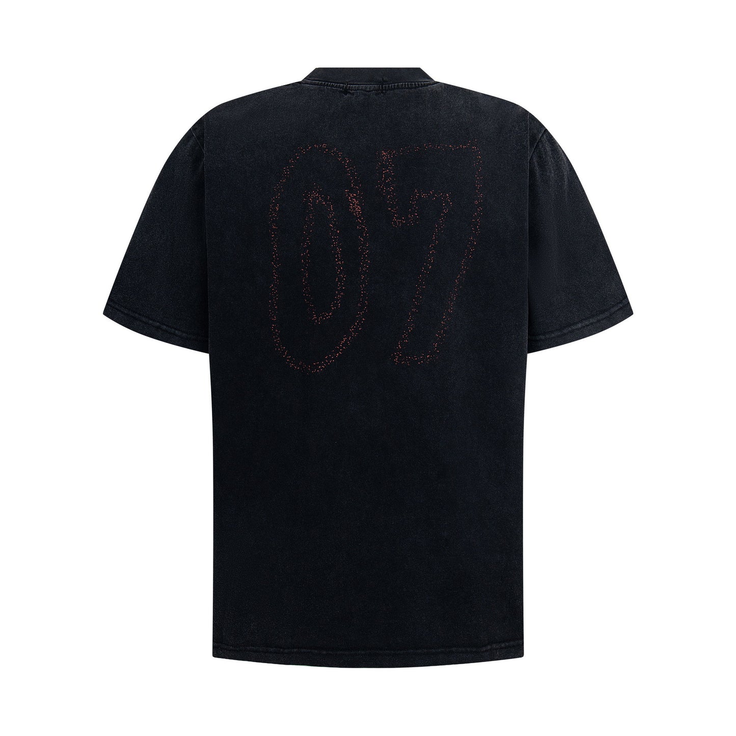 2025 ST509 2025n Street 2025 Summer Washed Old Design Men's Alphabet Premium Sense Loose Short Sleeve T-Shirt
