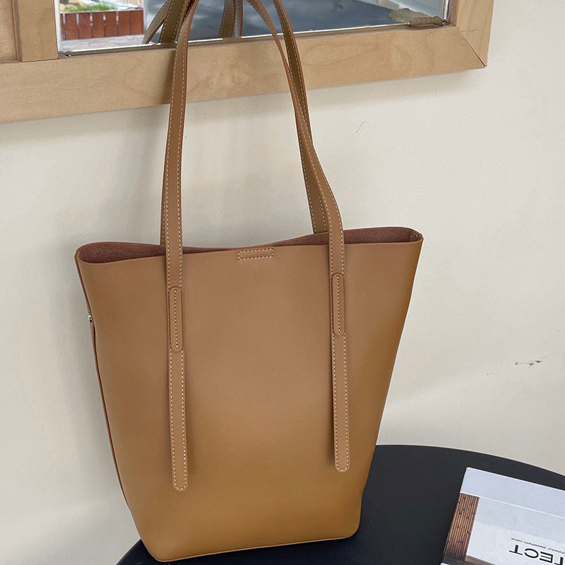 BENPAOLV 2025popular autumn and winter new versatile cowhide wind chimes tote bag women's large-capacity commuting hand-held shoulder leather women's bag
