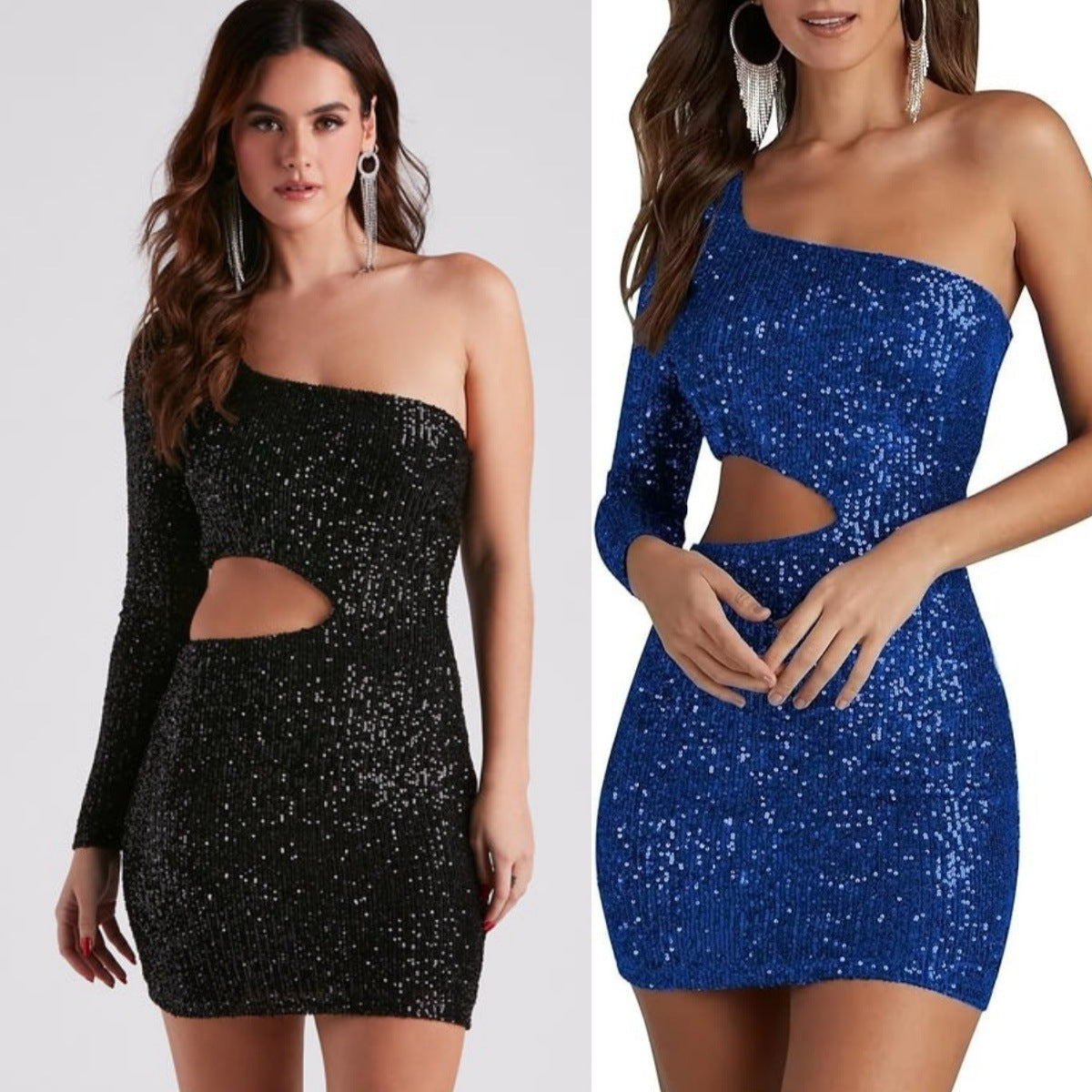 Popular, 2025 popular new hot-selling spring and summer fashion elegant slim temperament dress (2 colors)