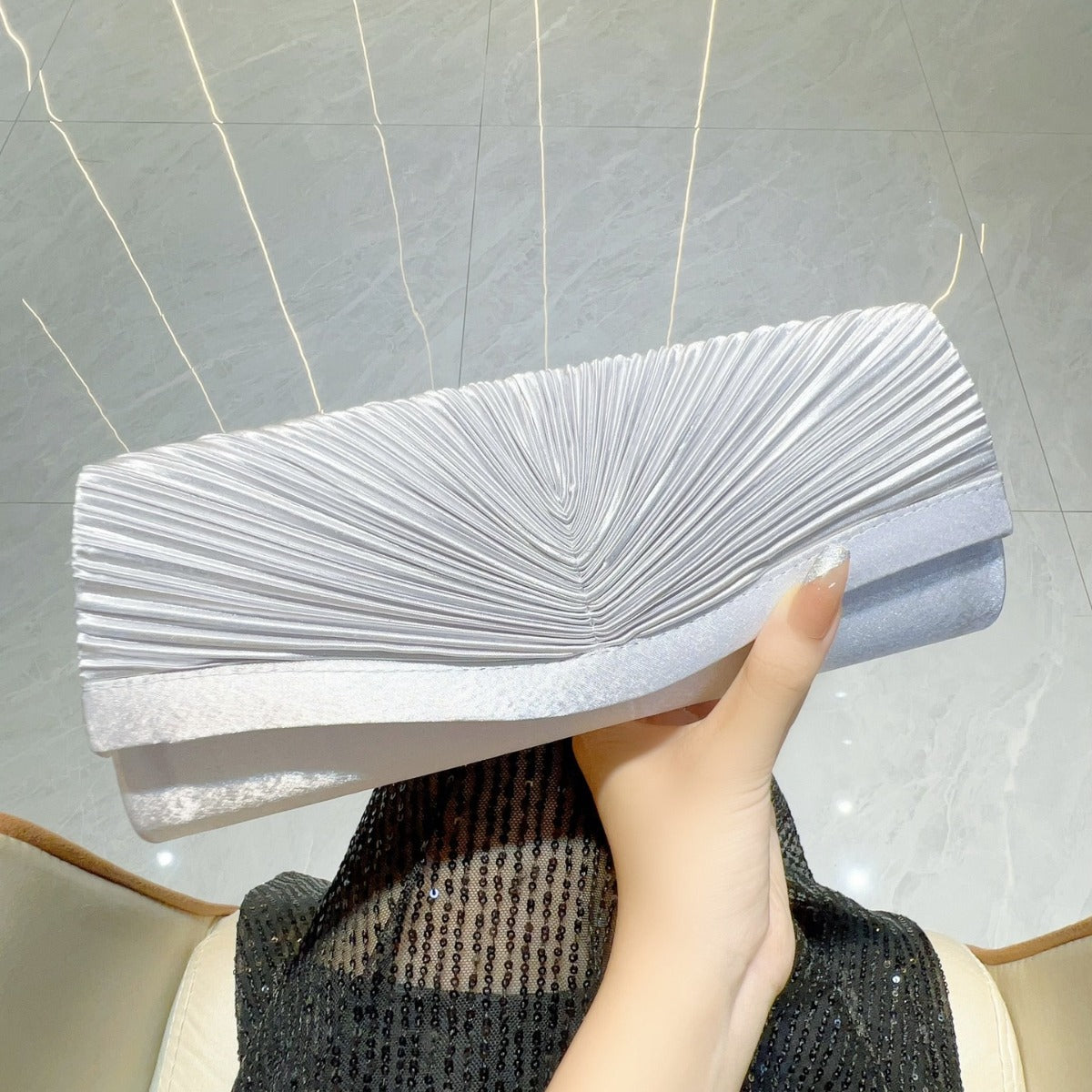 New New special for pleated clutch bags, celebrity high-end banquet fashion handbags, shoulder messenger dinner bags