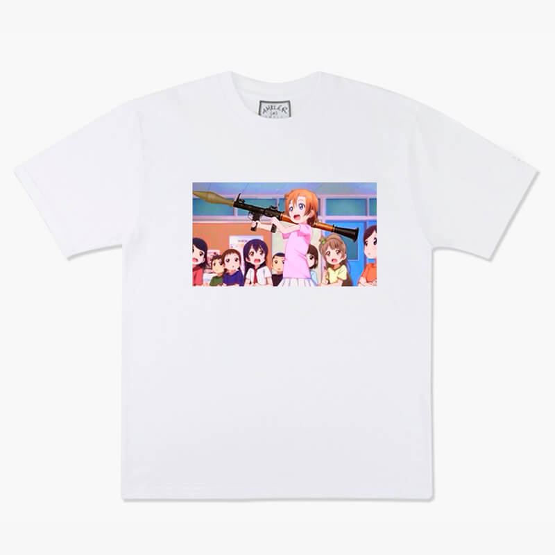 benpaolv Kawaii Anime Girl with Rocket Launcher Gun T-Shirt