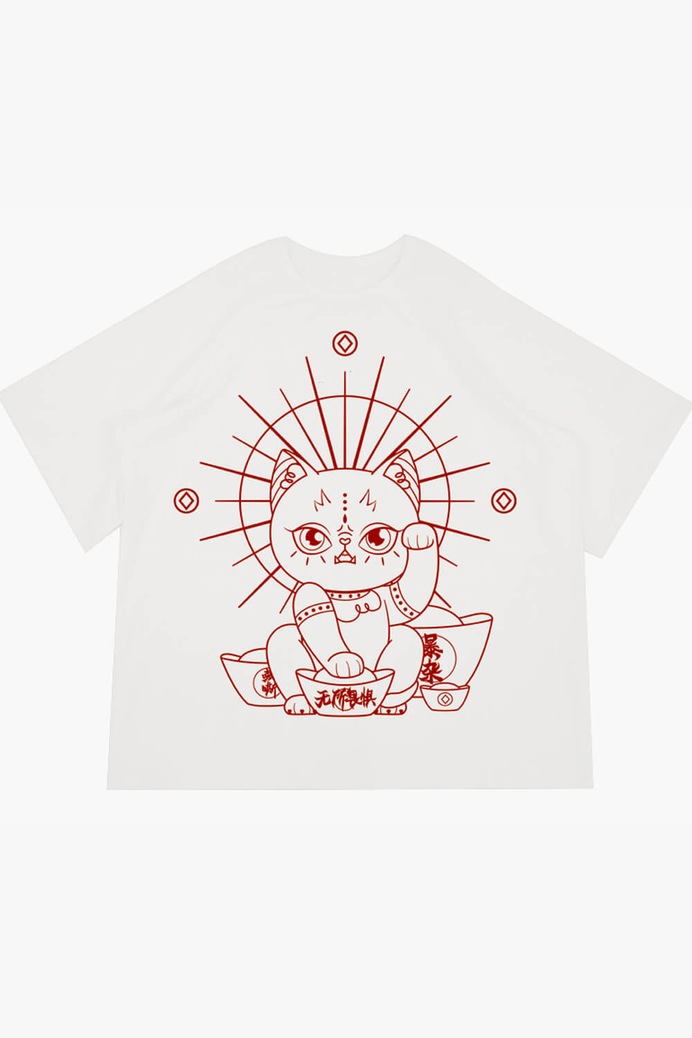 benpaolv Lucky Cat Oversized T-Shirt