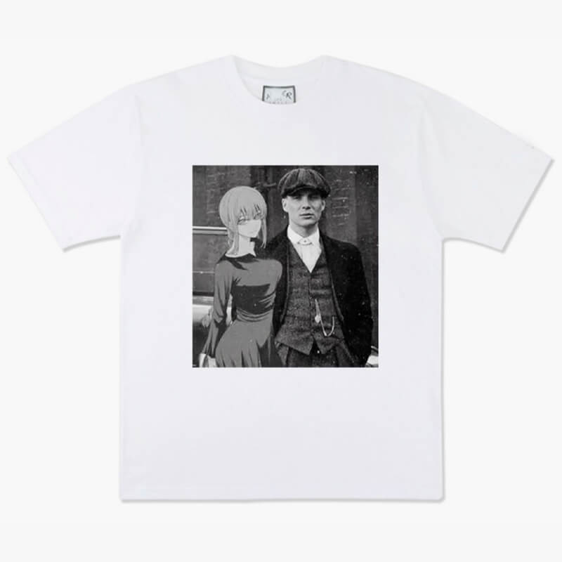 benpaolv Makima and Thomas Shelby Anime T-Shirt Peaky Blinders