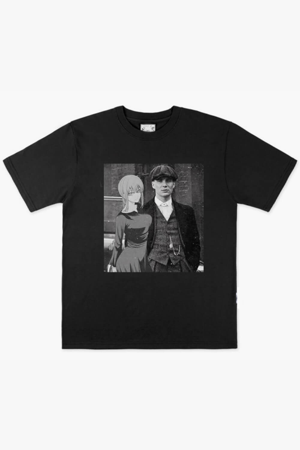 benpaolv Makima and Thomas Shelby Anime T-Shirt Peaky Blinders