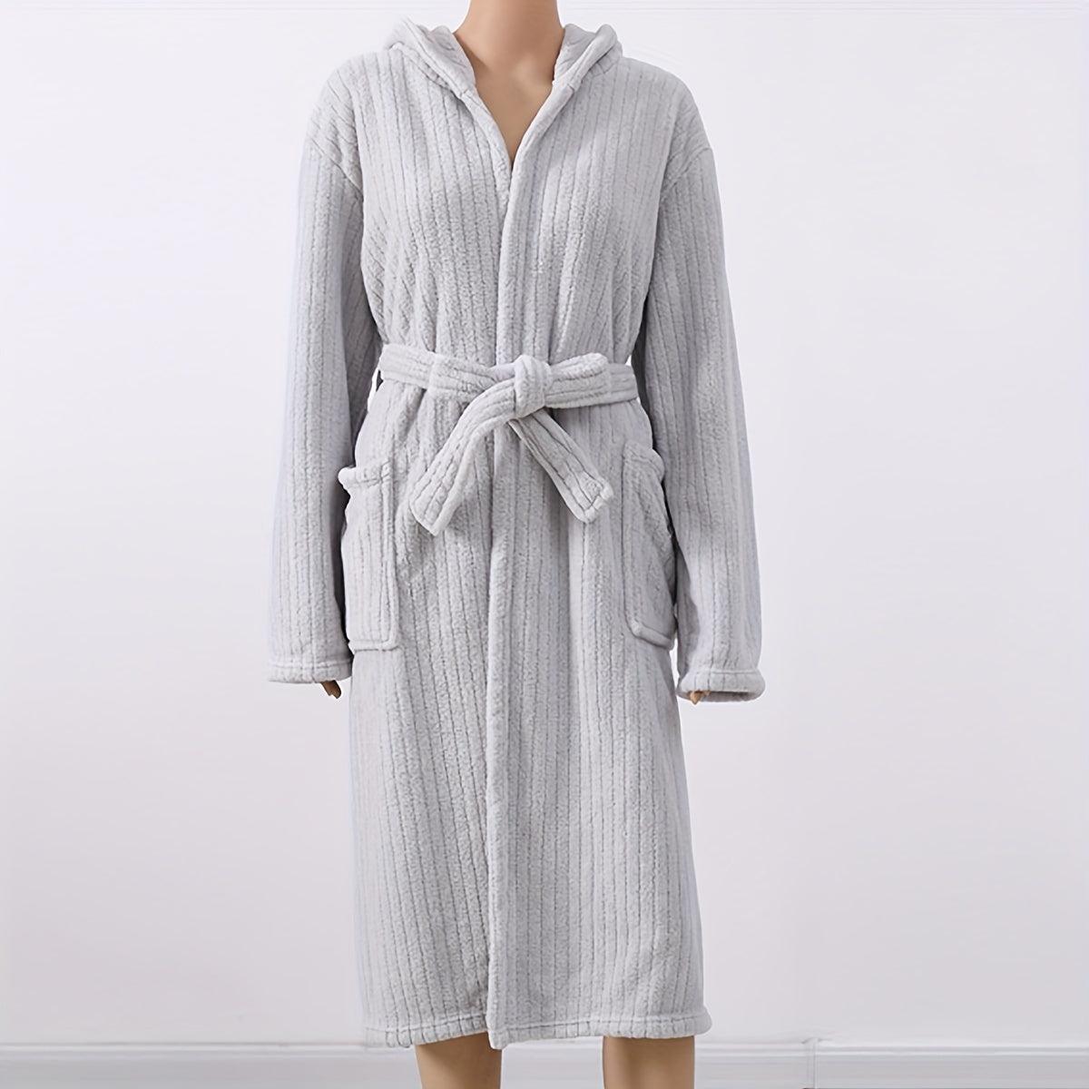 1pc Coral Fleece Bathrobe, Women Soft Hooded Robe, Wearable Bath Skirt, Absorbent Bath Wrap Towel For Home Bathroom, Bathroom Supplies