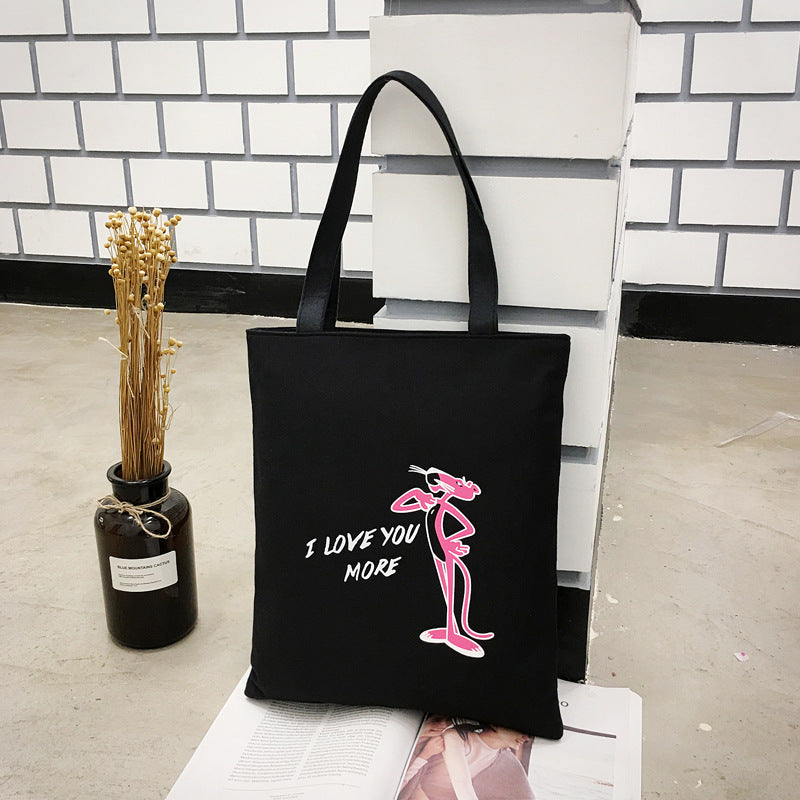 New Canvas Bag Printed Fashion Women's Bag Korean Style Artistic Fresh Woven Handbag Student Mori Style Shoulder Bag