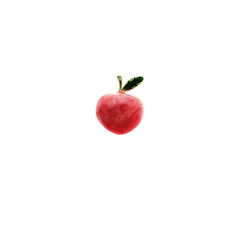 2025 Korean version of summer waist closing artifact enamel dripping pin cute fruit breast pin buckle wholesale peach anti-light buckle