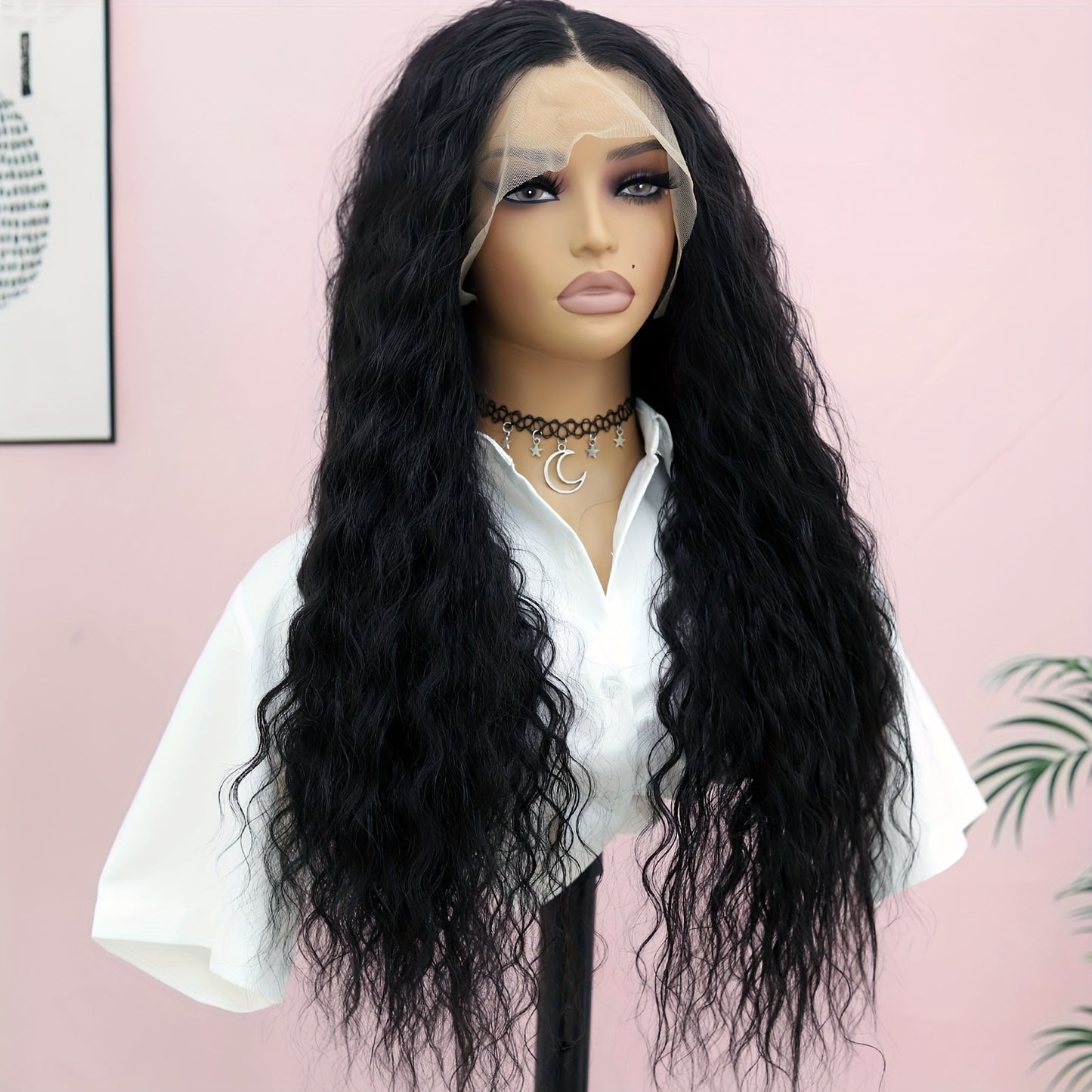 13x3 Lace Front Wig - Elegant Deep Wave Curly Hairpiece for Women - 180% Density, Natural-Looking, Breathable, and Comfortable