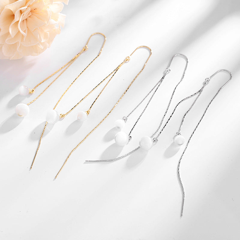 2025 Liyu Jewelry  New Trendy Opal Tassel Ear Line Temperament Super Fairy Earrings Daily Simple Niche Earrings