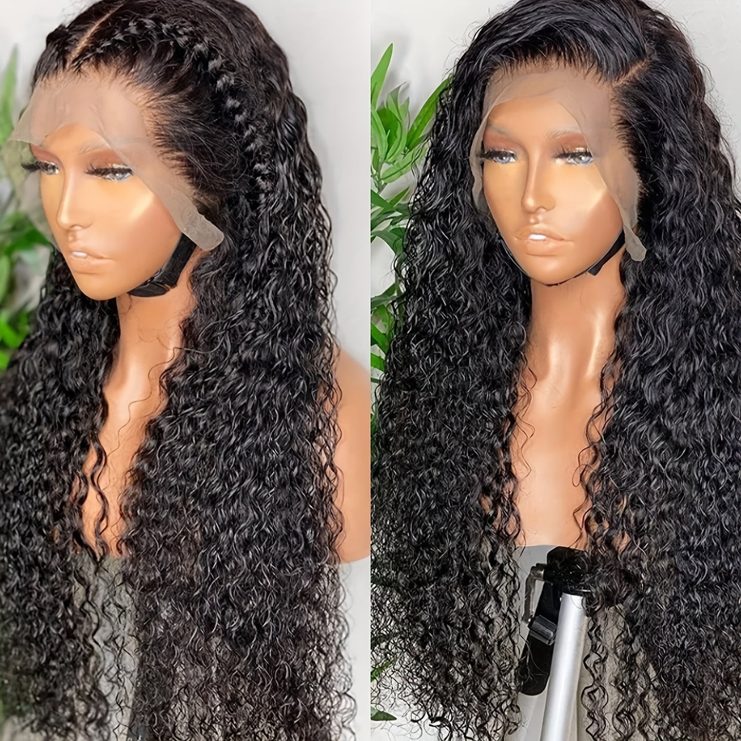 13x3 Lace Front Wig - Elegant Deep Wave Curly Hairpiece for Women - 180% Density, Natural-Looking, Breathable, and Comfortable